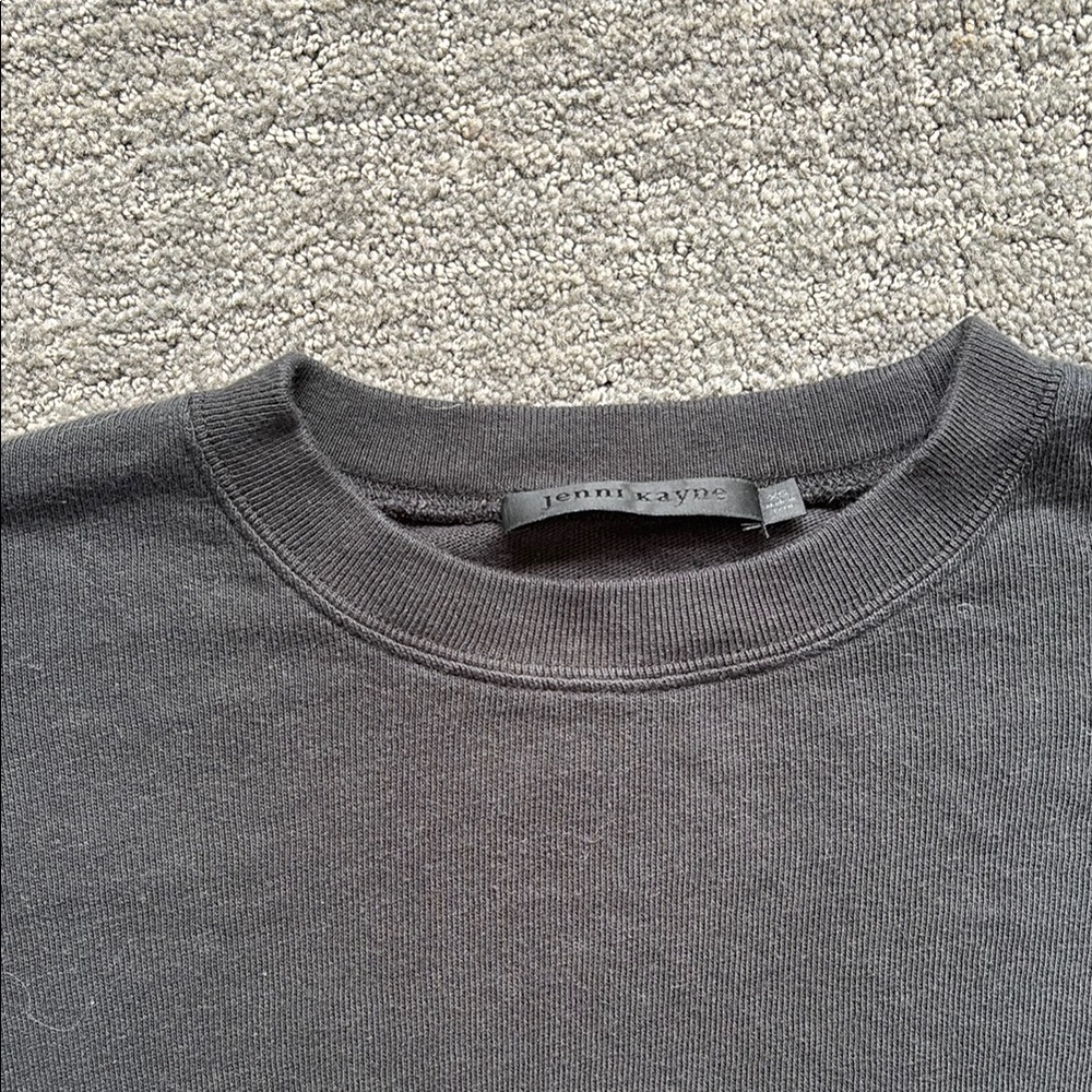 Jenni Kayne Charcoal washed black Crewneck shirt oversized